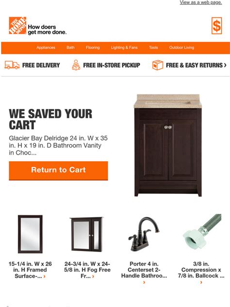 Home Depot Thanks For Visiting We Noticed You Left An Item In Your