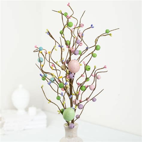 Artificial Easter Egg And Pip Berry Twig Spray Picks Sprays