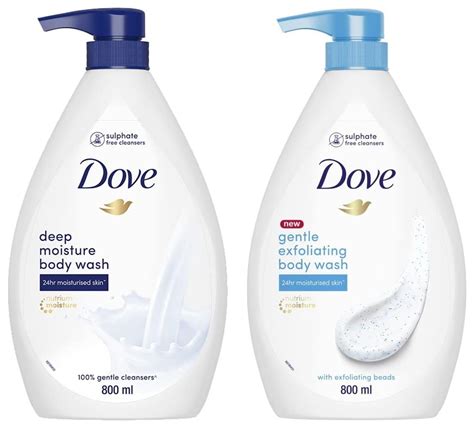 Dove Gentle Exfoliating Nourishing Body Wash 800 Ml Deeply Nourishing