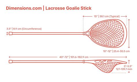 Lacrosse shaft dimensions: Lacrosse Stick Dimensions & Drawings