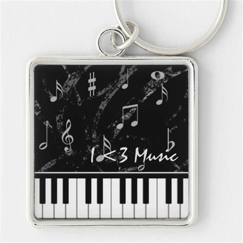 Schwarzweiss Klavier Musik Schlüsselkette Schlüsselanhänger Zazzle de