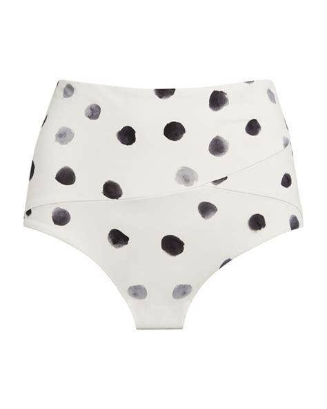 Marysia Swim Synthetic Lehi Polka Dot Bikini Briefs In White Lyst