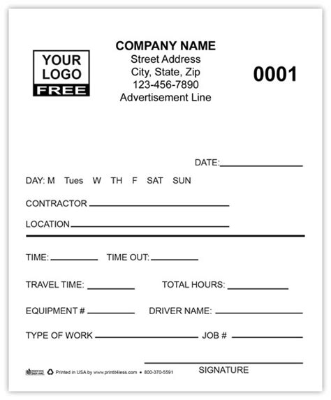 Trucking Haul Tickets Custom Printed Forms Printit Less