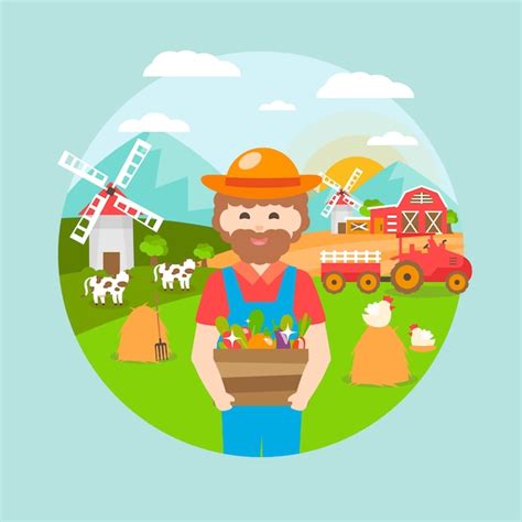 Ilustraci N Del Concepto De Agricultura Ecol Gica Vector Gratis