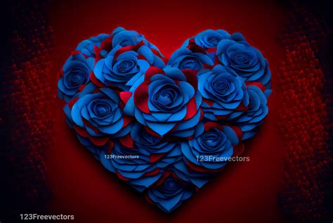 Captivating Red And Blue Heart Backgrounds 123freevectors