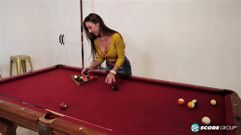Milf Harlow Gets Up On A Pool Table And Plays With Her Pussy