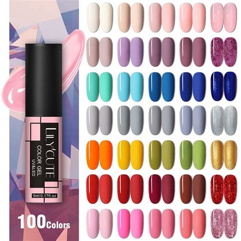 LILYCUTE Esmalte Em Gel UV Glitter Rosa Nude Ml Shopee Brasil