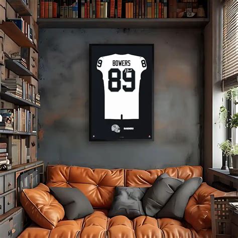 Sporticulture Brock Bowers Las Vegas Raiders Framed 14 X 20 Jersey