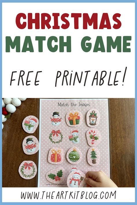 Free Printable Christmas Matching Game Busy Book Page The Art Kit