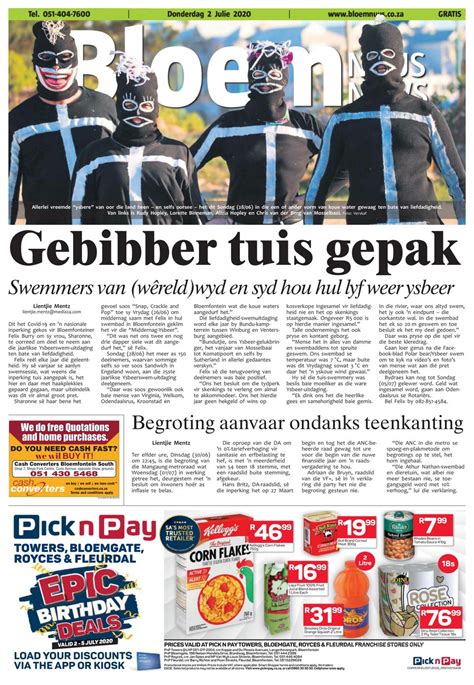 Bloem Newsnuus July 02 2020 Newspaper Get Your Digital Subscription