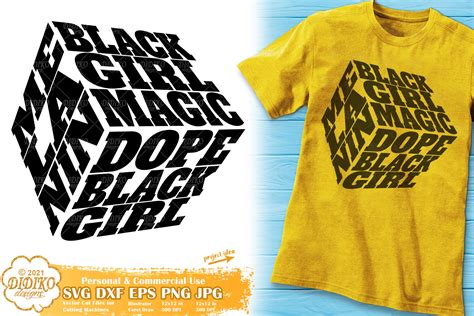 Dope Black Girl Svg Black Girl Magic Svg Melanin Cube Didiko Designs