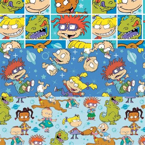 Rugrats Cotton Fabric Fat Quarter Etsy