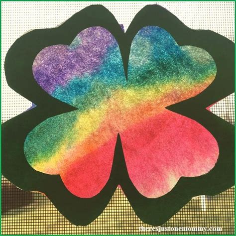 Beautiful Rainbow Shamrock Suncatcher St Patrick S Day Crafts St