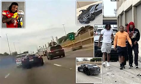 Rashee Rice Dashcam Footage Shows Crash Between His Corvette And