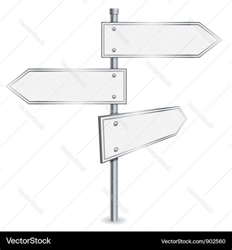 Pole With Road Signs Royalty Free Vector Image