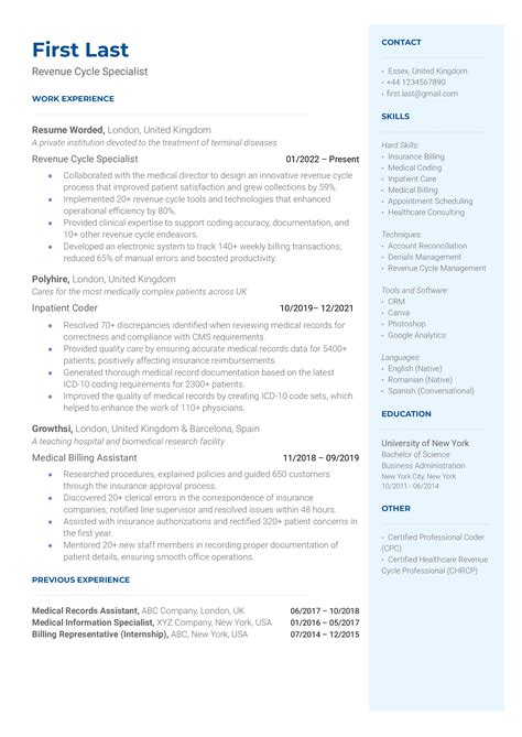 4 Revenue Cycle Resume Examples For 2024 Resume Worded