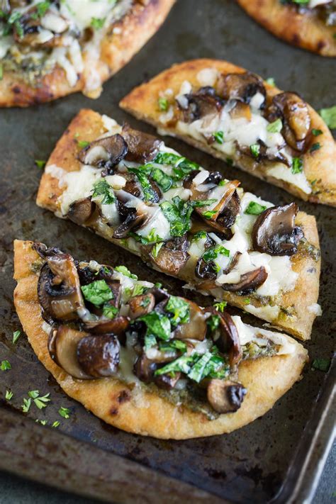 Caramelized Mushroom Flatbread Pizzas Peas And Crayons