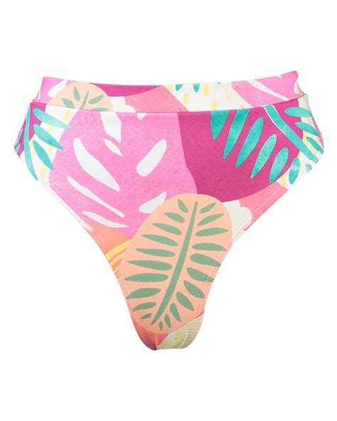 Riachuelo Biqu Ni Calcinha Hot Pant Folhagens Dript Rosa Dript By Riachuelo