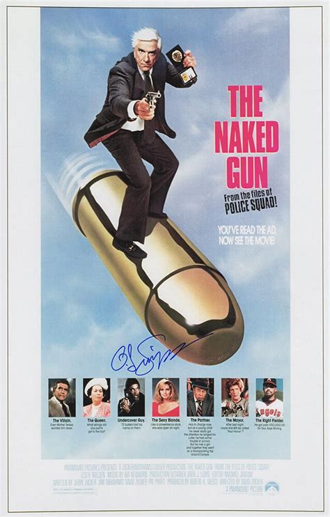 O J Simpson Signed The Naked Gun X Movie Poster Schwartz Pristine Auction