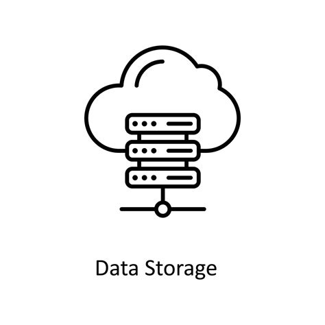 Data Storage Vector Outline Icons Simple Stock Illustration Stock