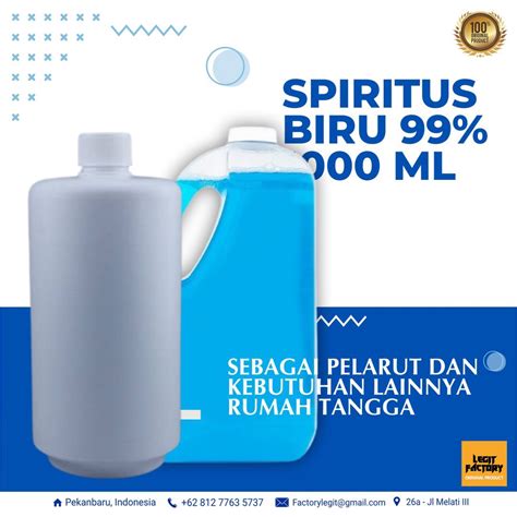 Jual Spiritus Spirtus Putih Spirtus Biru 1 Liter Shopee Indonesia