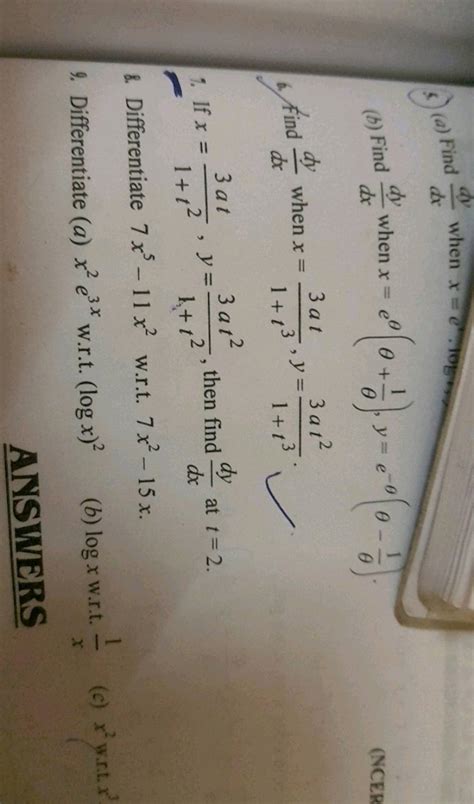 5 A Find Dxdy When X E B Find Dxdy When X Eθ θ θ1 Y E−θ θ−θ1