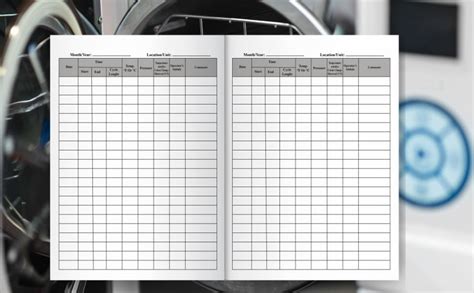 Autoclave Log Book Sterilisation Log Sheet Developed To Standardize