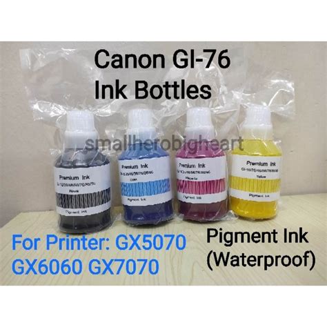 CANON GI 76 Gi76 Compatible Pigment Refill Ink Bottles For Canon