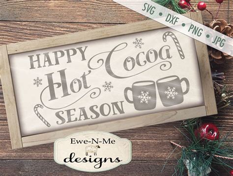 Hot Cocoa Season Svg Cocoa Svg Christmas Svg Snowflake Etsy