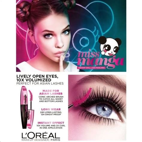 L Oreal Paris Mega Volume Miss Manga Black Mascara 8 5ml