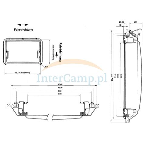 Okno Dachowe 960655 Dometic Heki 2 De Luxe 96x65 InterCamp