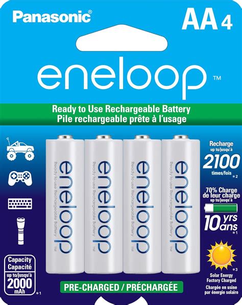 Panasonic Eneloop Aa Baterías Recargables Aa Paquete De 4 Panasonic