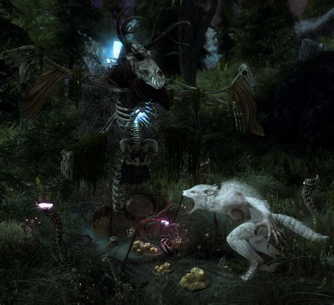 Idol Of Worship Hircine Albino Werewolf Forest Totem Skyrim Flickr