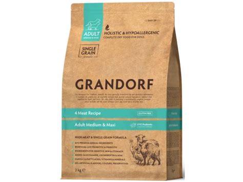 Grandorf (Грандорф) 4 Meat Recipe Adult Medium & Maxi Breeds сухой корм ...