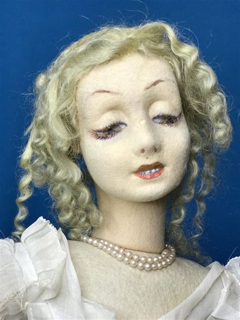 Antique Early Lenci Boudoir Lady Cloth Doll Dudovich Face 1932981759