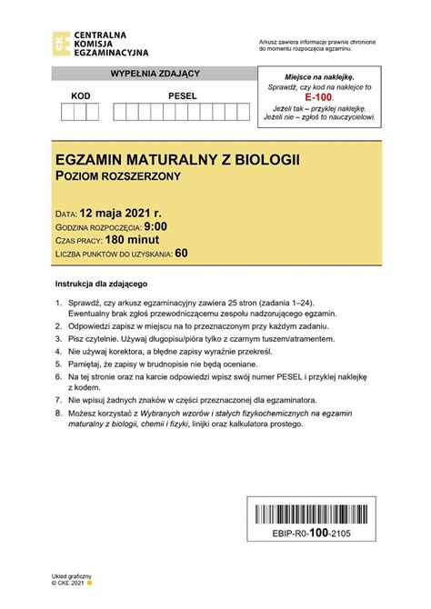 Matura biologia 2021 ARKUSZ CKE Zobacz jakie były zadania na maturze