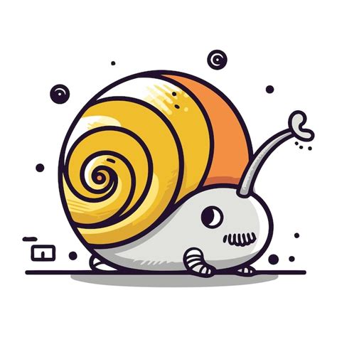 Premium Vector Snail Cartoon Vector Illustration Of A Snail On White