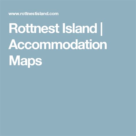 Rottnest Island | Accommodation Maps