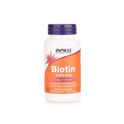 Now Biotin 5000 Mcg Veg Capsules x 60 - Spinneys UAE