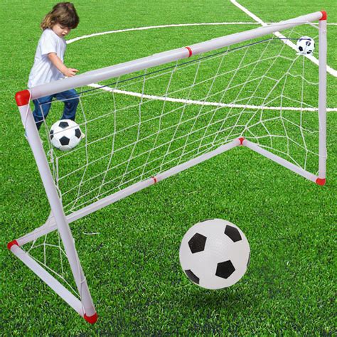 Indoor Outdoor Mini Children Football Soccer Goal Post Net Set With