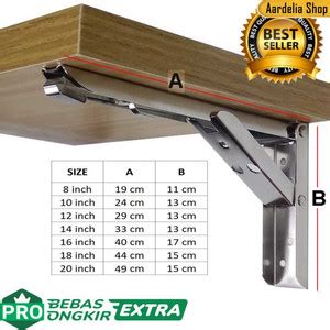 Jual Bracket Engsel Siku Meja Lipat Dinding Dudukan Meja Folding