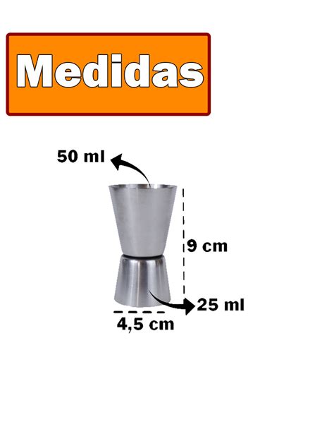 Dosador Medidor De Bebidas Drink Duplo E Ml Coquetel Profissional