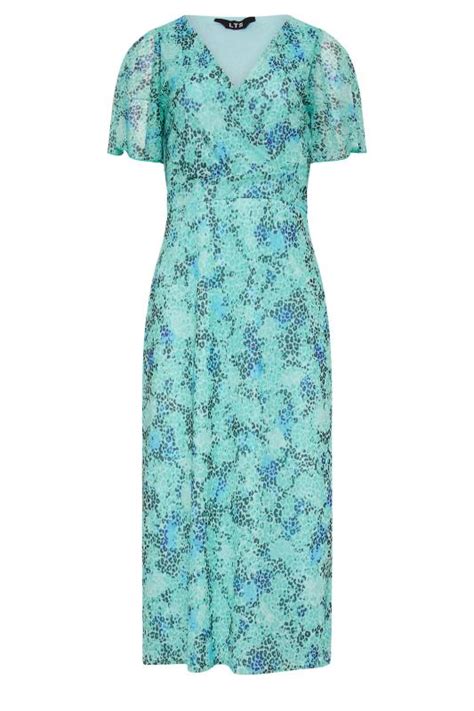 LTS Tall Womens Green Palm Leaf Print Midaxi Dress Long Tall Sally