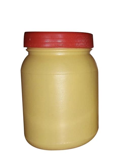 Yellow And Red HDPE Ghee Packaging Jar For Storage Capacity 500 Ml