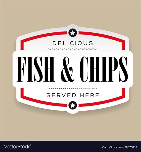 Vintage fish and chips sign lettering Royalty Free Vector