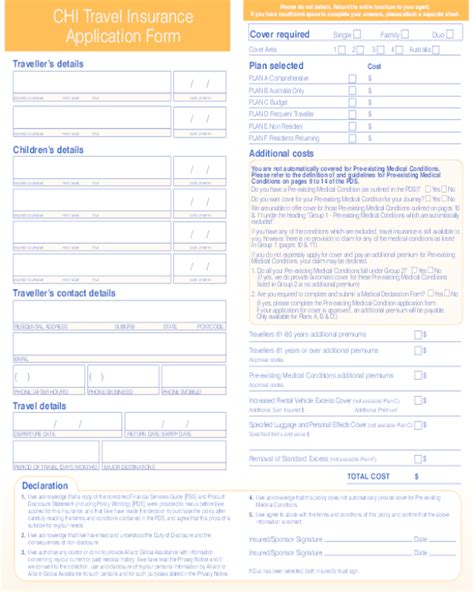 Chi Insurance Claim Form Claimforms Net