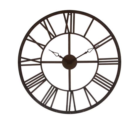 Pendule Murale M Tal Vintage Cm Marron Horloge Pendule But