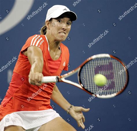 Justine Henin Belgium Hits Backhand Return Editorial Stock Photo