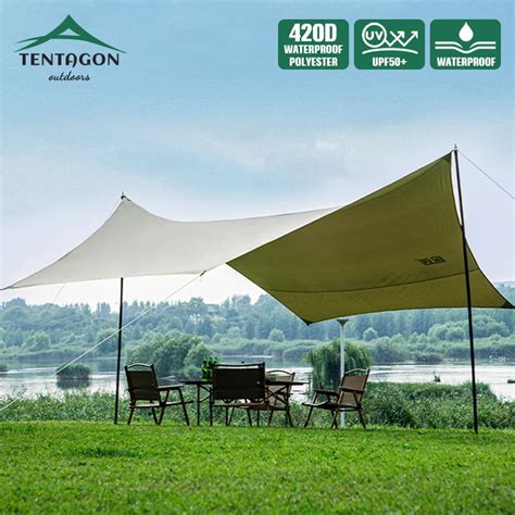 4 4 4 4m Awning Waterproof Tarp Tent Shade Ultralight Garden Canopy