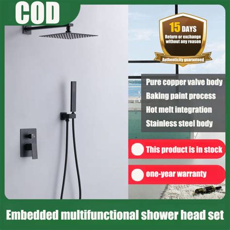 Stainless Steel Shower Set Embedded Shower Set All Copper Concealed Shower Set In Wall Hot And